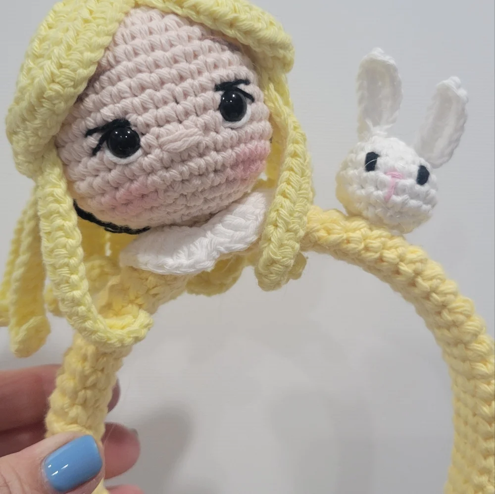 Handmade Red Crochet Kids Headband DISNEY PRINCESS